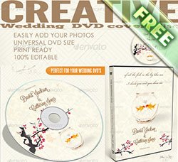 结婚光盘封面模板：Creative Wedding DVD & Disc Label Artwork